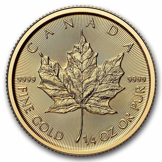 1/4 oz 2026 Gold Maple Leaf Coin - Royal Canadian Mint - RCM .9999 Au