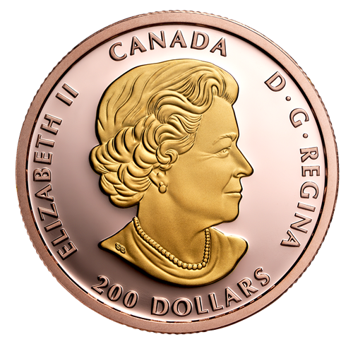 1 oz Rose Gold Coin - 2023 Peace Dollar - Royal Canadian Mint - .9999 Au (Mintage: 500)