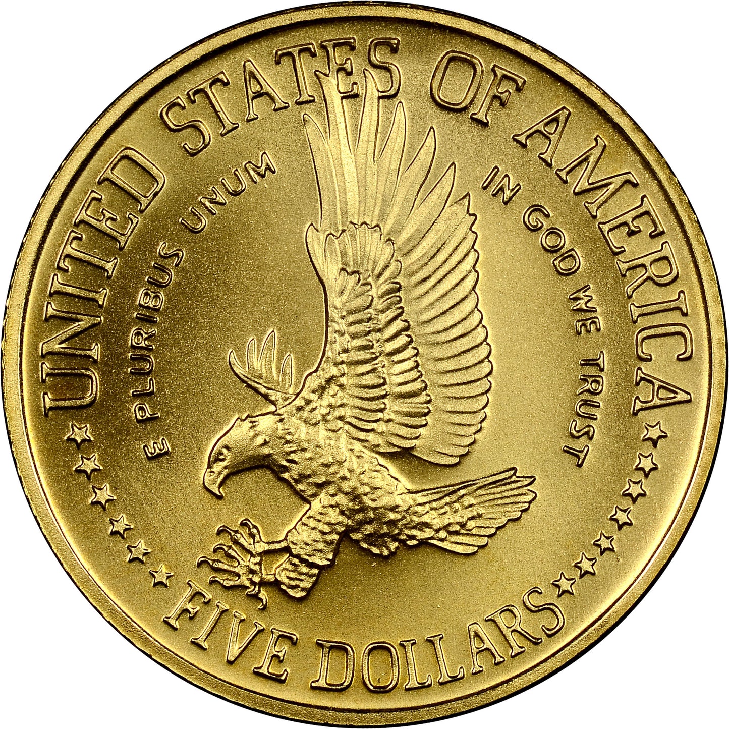 1986-W $5 Gold Eagle Coin - Liberty Head - US Mint .900 AU