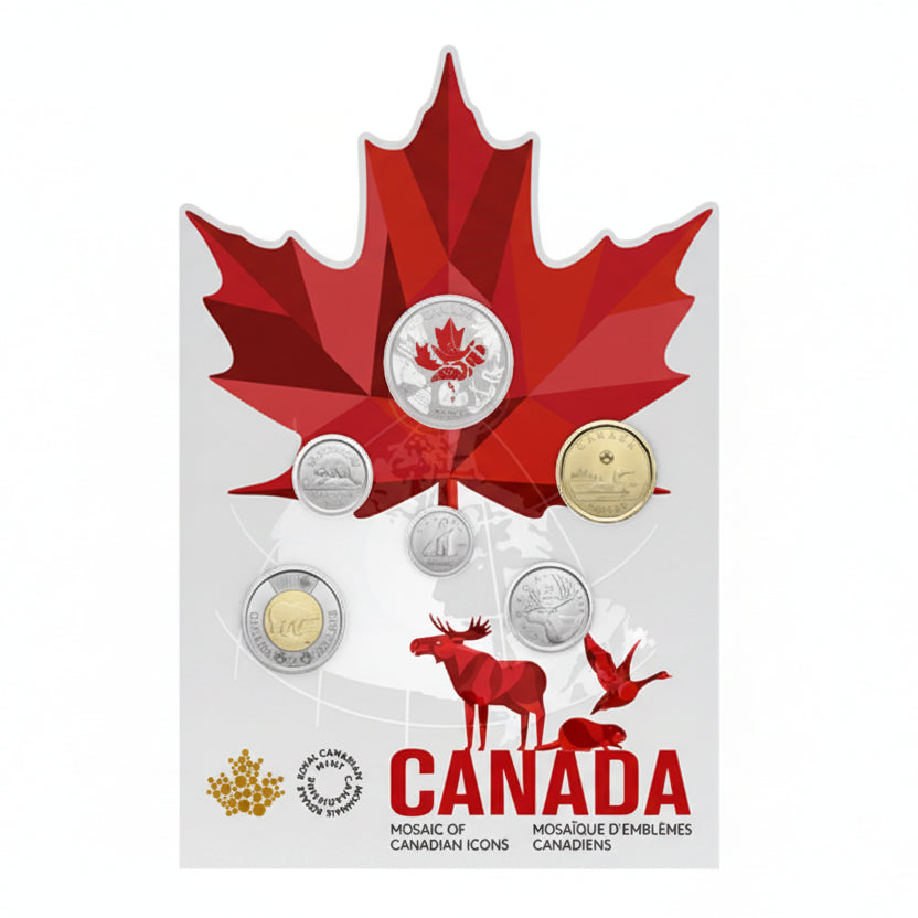 6-coin set - Mosaic of Canadian Icons (2023)
