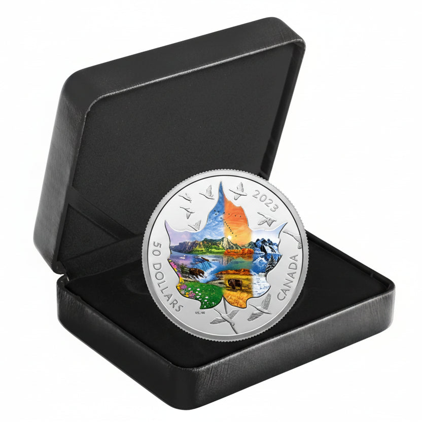 3 oz 2023 $50 Canadian Collage: Four Seasons - Pure Silver Coin