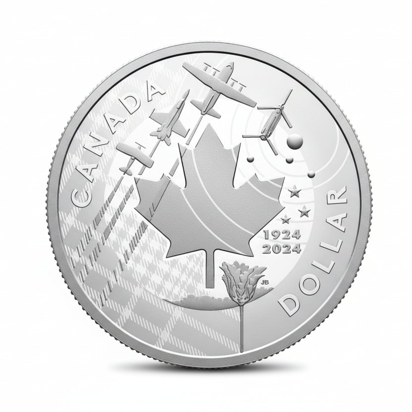 3/4 oz Fine Silver Proof Dollar – 100th Anniversary of the Royal Canadian Air Force (2024)