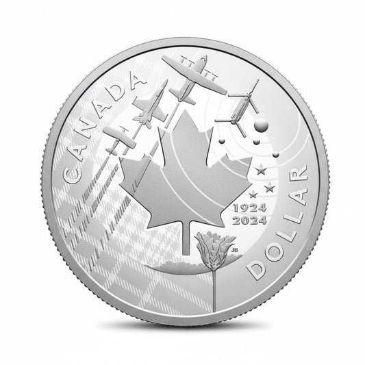 3/4 oz Fine Silver Proof Dollar – 100th Anniversary of the Royal Canadian Air Force (2024)
