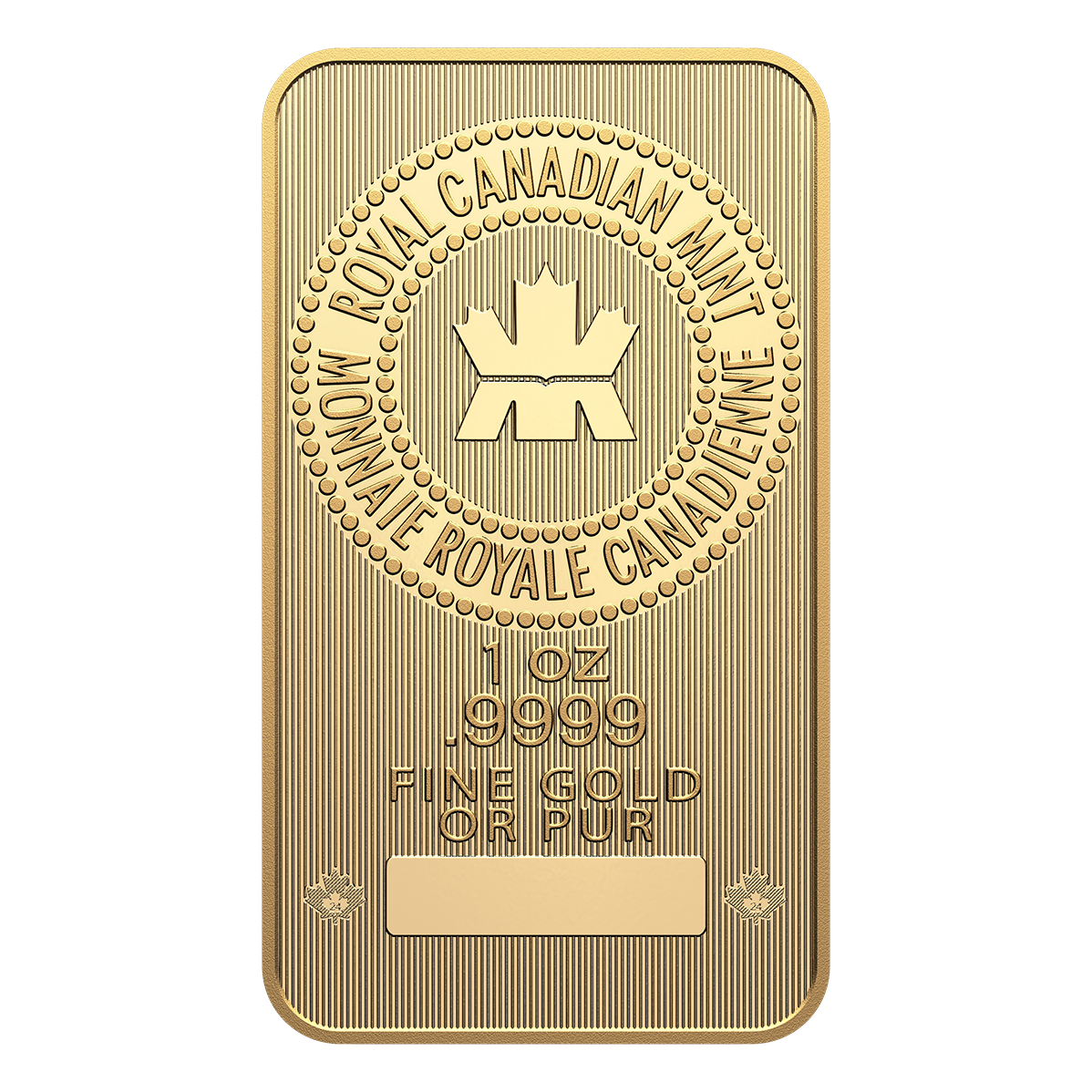 1 oz Gold Bar 2024 - .9999 Au - Royal Canadian Mint