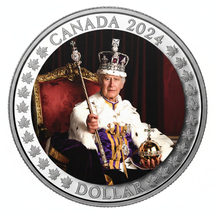 3/4 oz Anniversary of His Majesty King Charles III’s Coronation - Special Edition Proof Silver Dollar (2024)