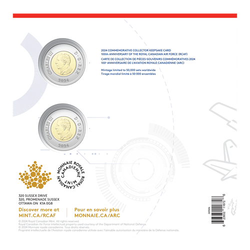 2024 Commemorative Collector Keepsake Card – 100th Anniversary of the Royal Canadian Air Force
