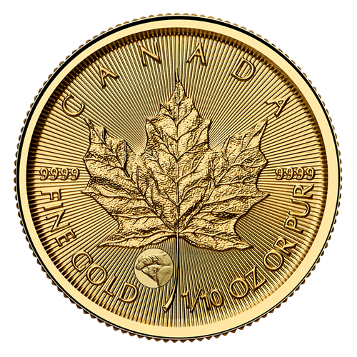 1/10 oz 2025 Treasured Gold Maple Leaf Coin - Polar Bear Privy Mark - Royal Canadian Mint .9999 Au