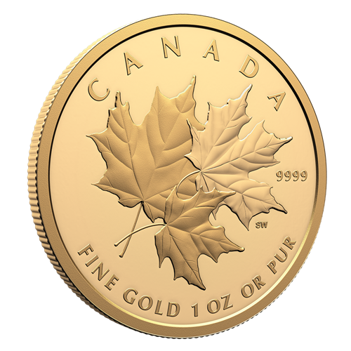 1 oz Pure Gold Coin - Triple Maple - Royal Canadian Mint .9999 Au (Mintage: 600)