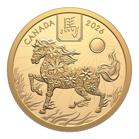 2026 $100 Lunar Year of the Horse - Pure Gold Coin