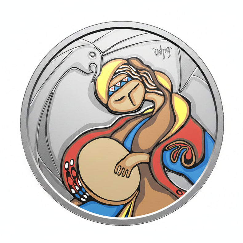 1 oz Folk Singer by Daphne Odjig – Fine Silver Coin