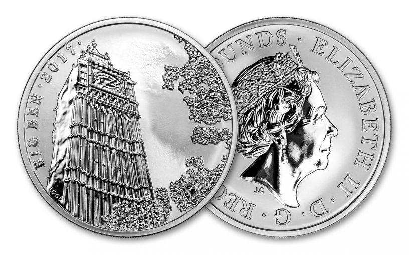 Landmarks of Britain Pure Silver Two-Coin Set: Big Ben (2017)