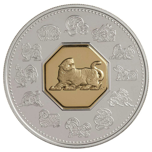 1998 $15 Year of the Tiger - Sterling Silver Coin