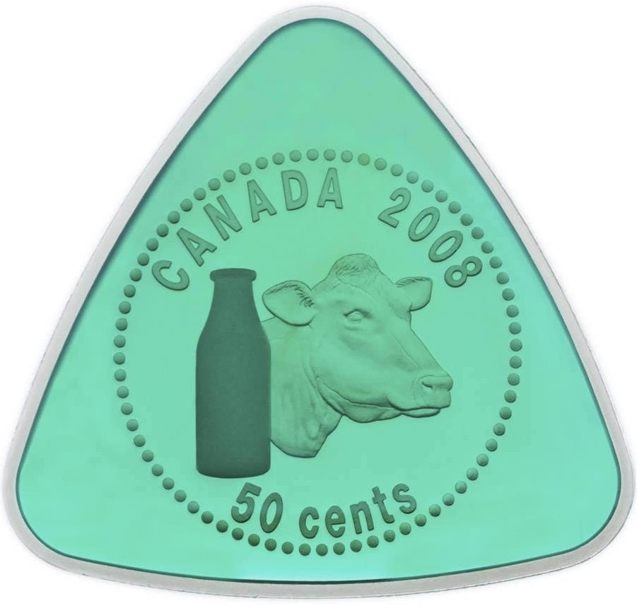 2008 50c Milk Delivery - Sterling Silver Triangular Coin