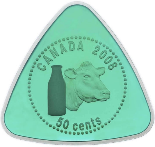 2008 50c Milk Delivery - Sterling Silver Triangular Coin