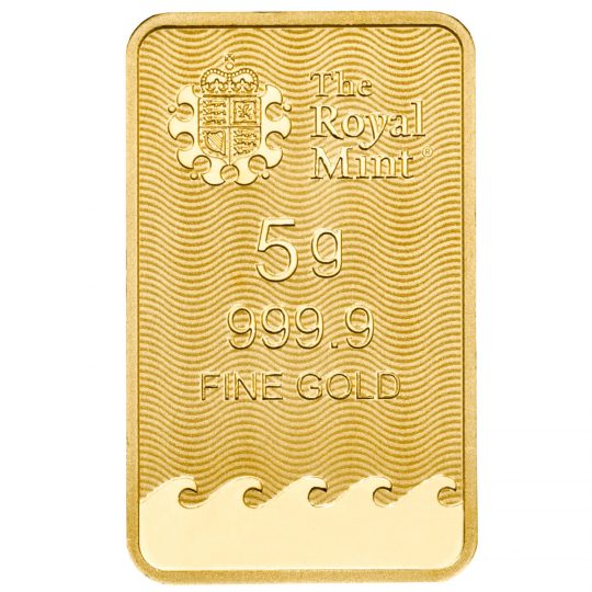 5 Gram Gold Bar - Britannia - Royal Mint .9999 Au