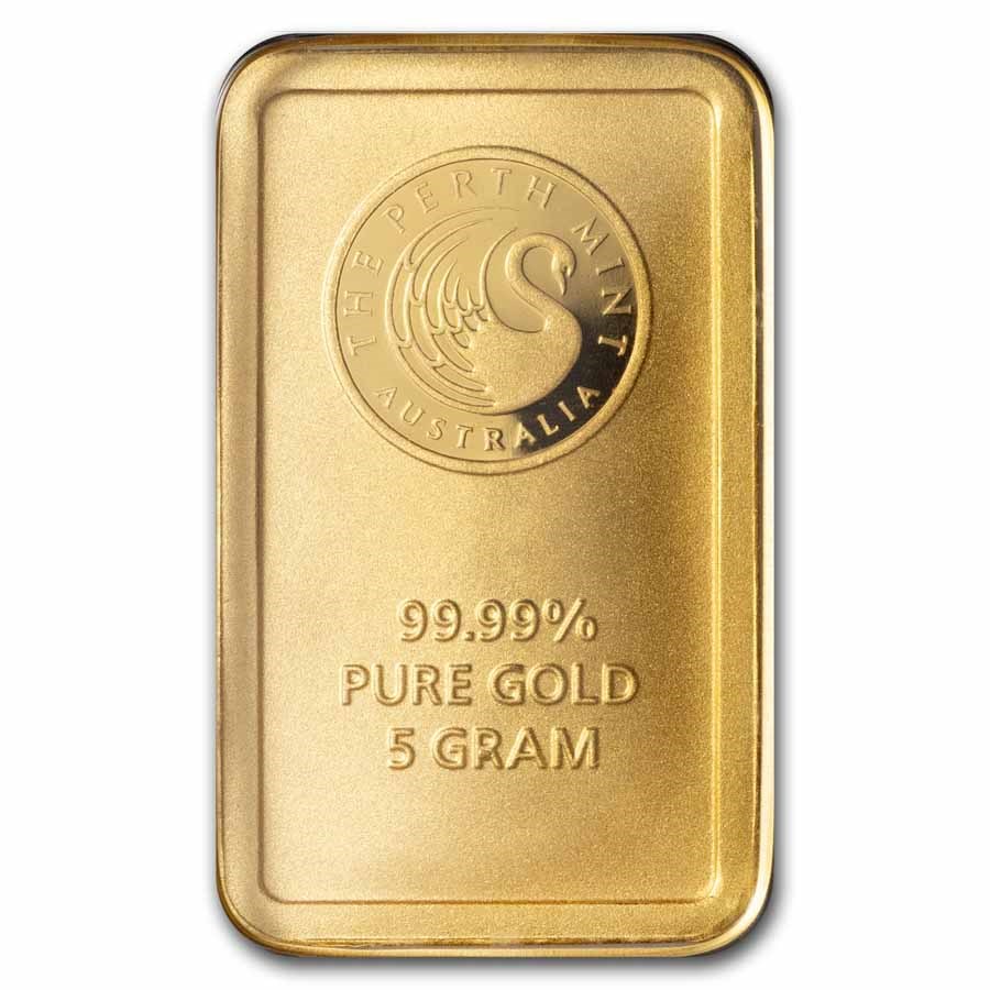 5 Gram Gold Bar - Perth Mint - .9999 Au