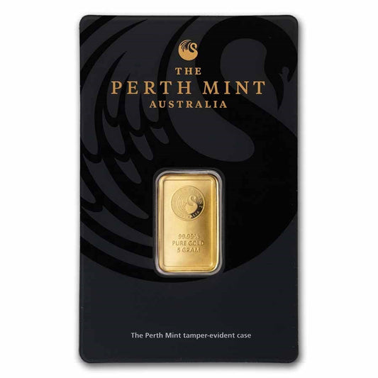 5 Gram Gold Bar - Perth Mint - .9999 Au