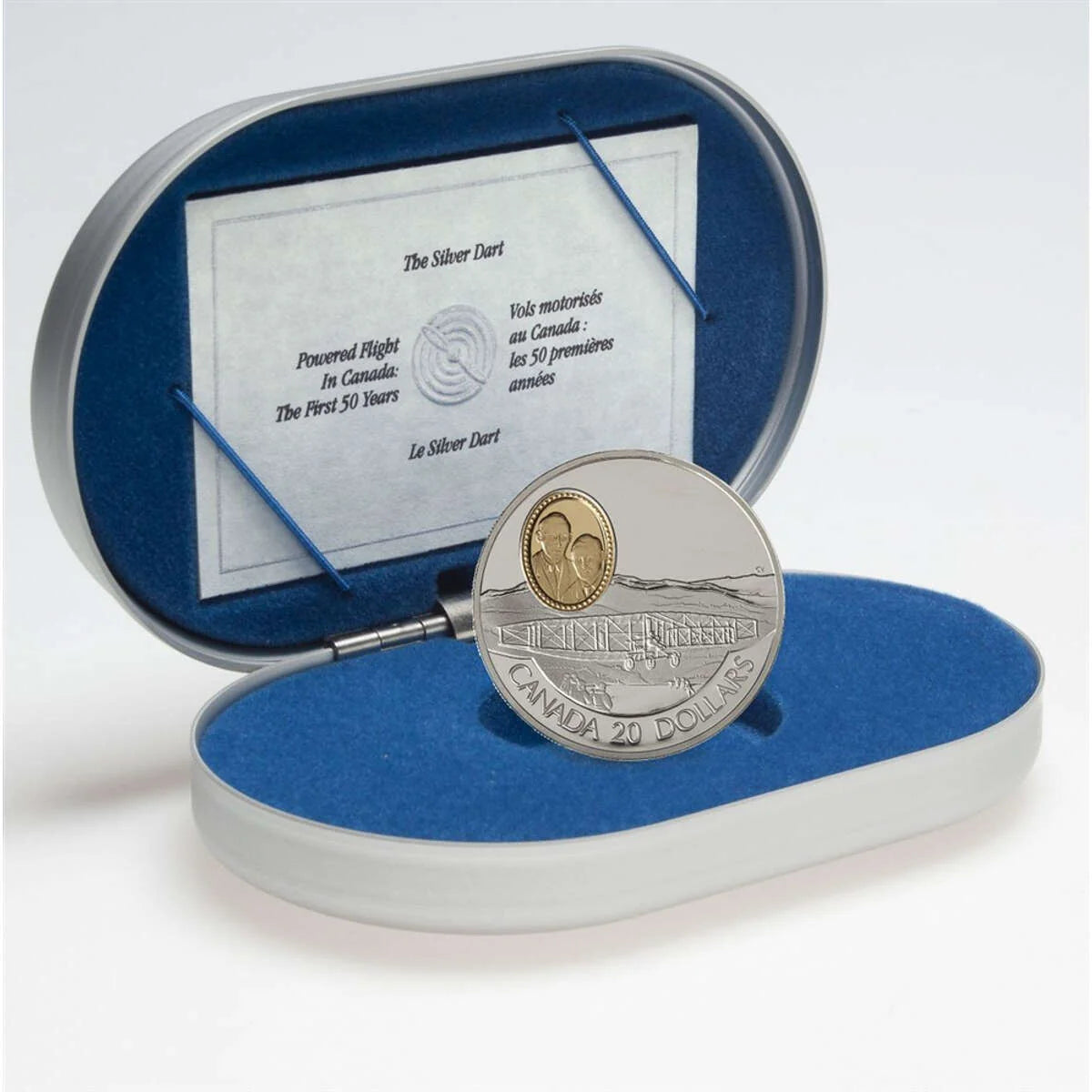 1991 $20 Aviation Series One (3) A.E.A. Silver Dart - Sterling Silver Coin