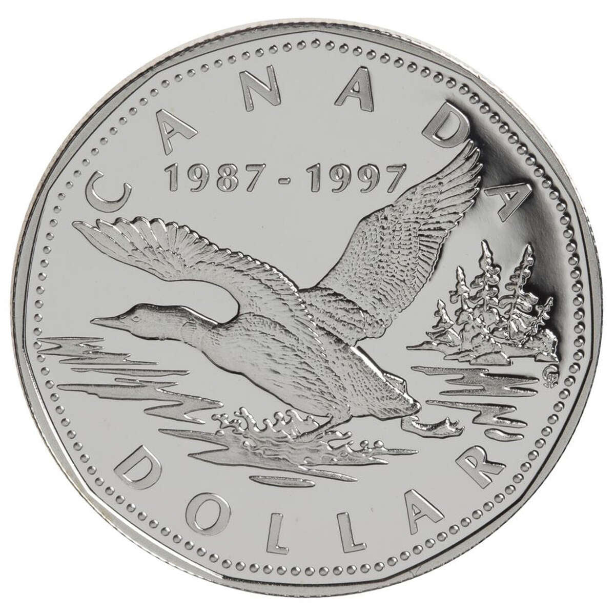 1997 $1 The One Dollar Loon, 10th Anniversary - Sterling Silver Proof Dollar