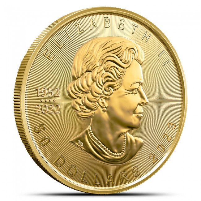 1 oz Gold Coin - 2023 Gold Maple Leaf (Single Source) - Royal Canadian Mint - RCM .9999 Au