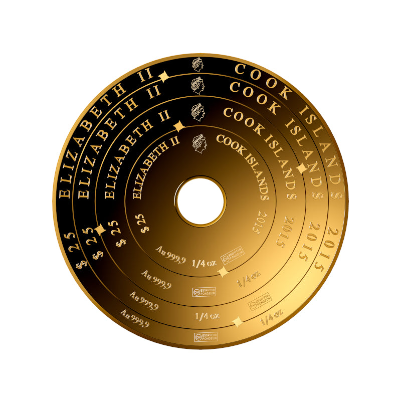 1 oz Gold Coin - Cooks Island Armillary - Valcambi Suisse .9999 Au