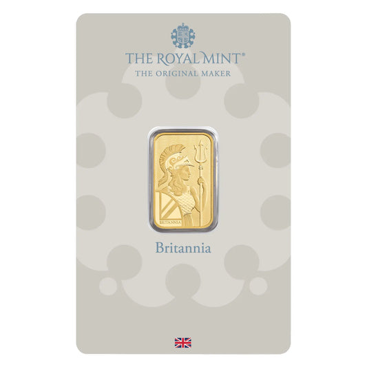 5 Gram Gold Bar - Britannia - Royal Mint .9999 Au