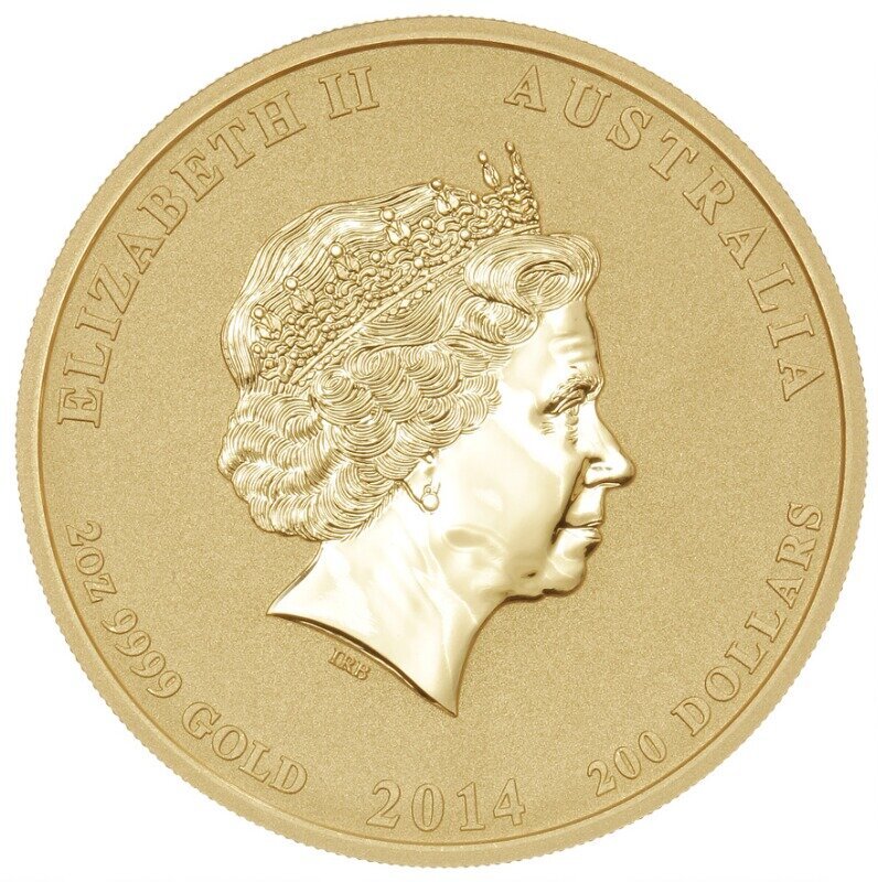 2 oz Gold Coin - 2014 Australian Lunar Series: Year of The Horse  - Perth Mint .9999 Au