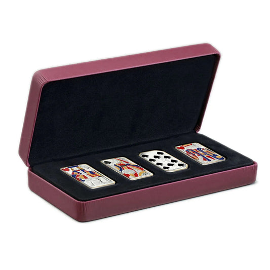 2008 - 2009 $15 Playing Card - Sterling Silver 4-Coin Set