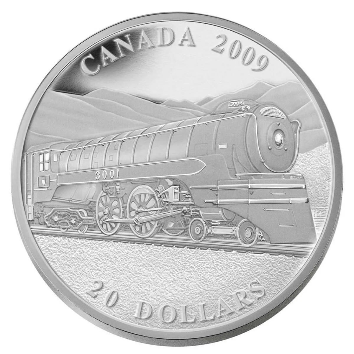 1 oz 2009 $20 Great Canadian Locomotives: The Jubilee - Pure Silver Coin