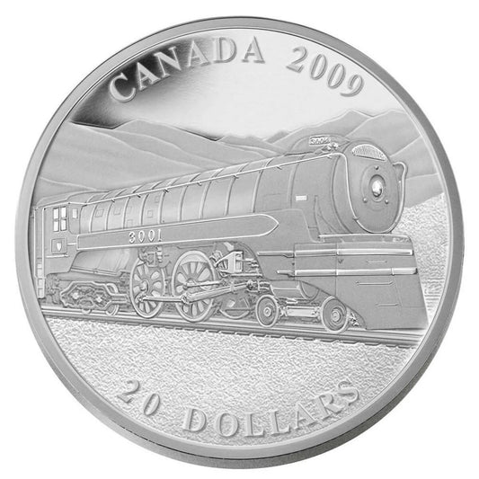 1 oz 2009 $20 Great Canadian Locomotives: The Jubilee - Pure Silver Coin
