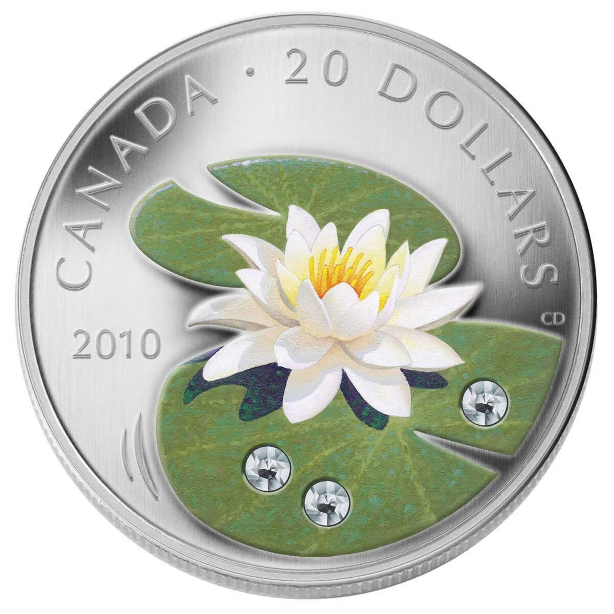 1 oz Fine Silver - $20 Fine Silver Coin - Water Lily (2010)