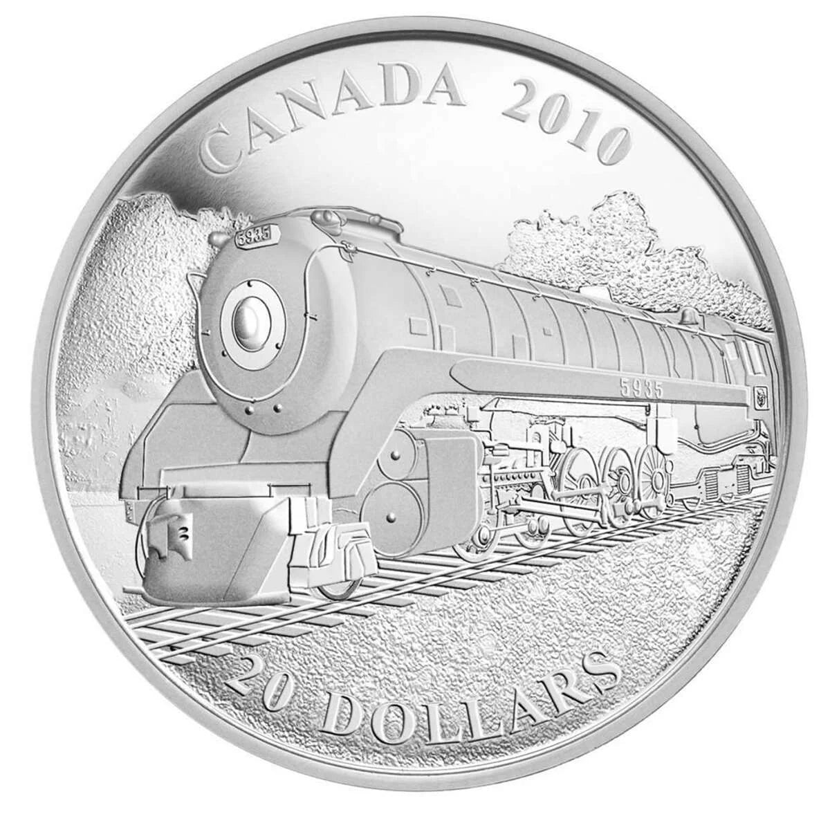 1 oz 2010 $20 Great Canadian Locomotives: The Selkirk - Pure Silver Coin