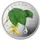 1 oz Fine Silver Coin - Maple Leaf Crystal Raindrop (2010)