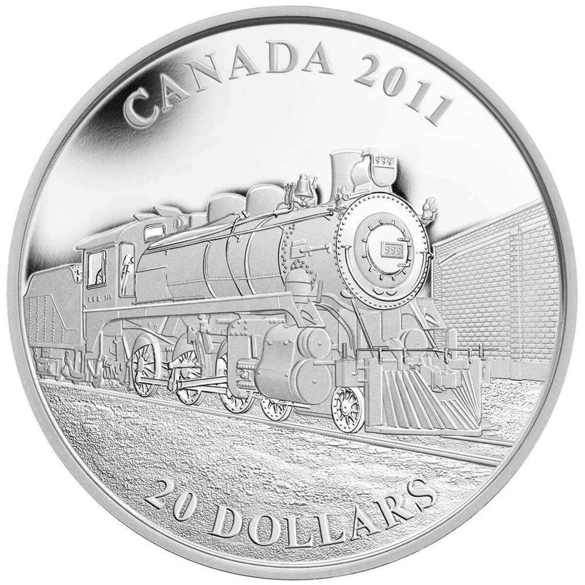 1 oz 2011 $20 Great Canadian Locomotives Series: D-10 - Pure Silver Coin