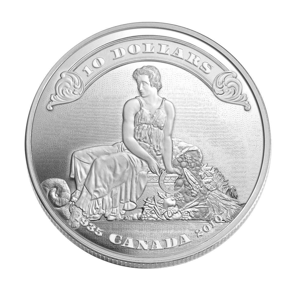 1/2 oz 2010 $10 First Bank Notes Issued By the Bank of Canada, 75th Anniversary - Pure Silver Coin