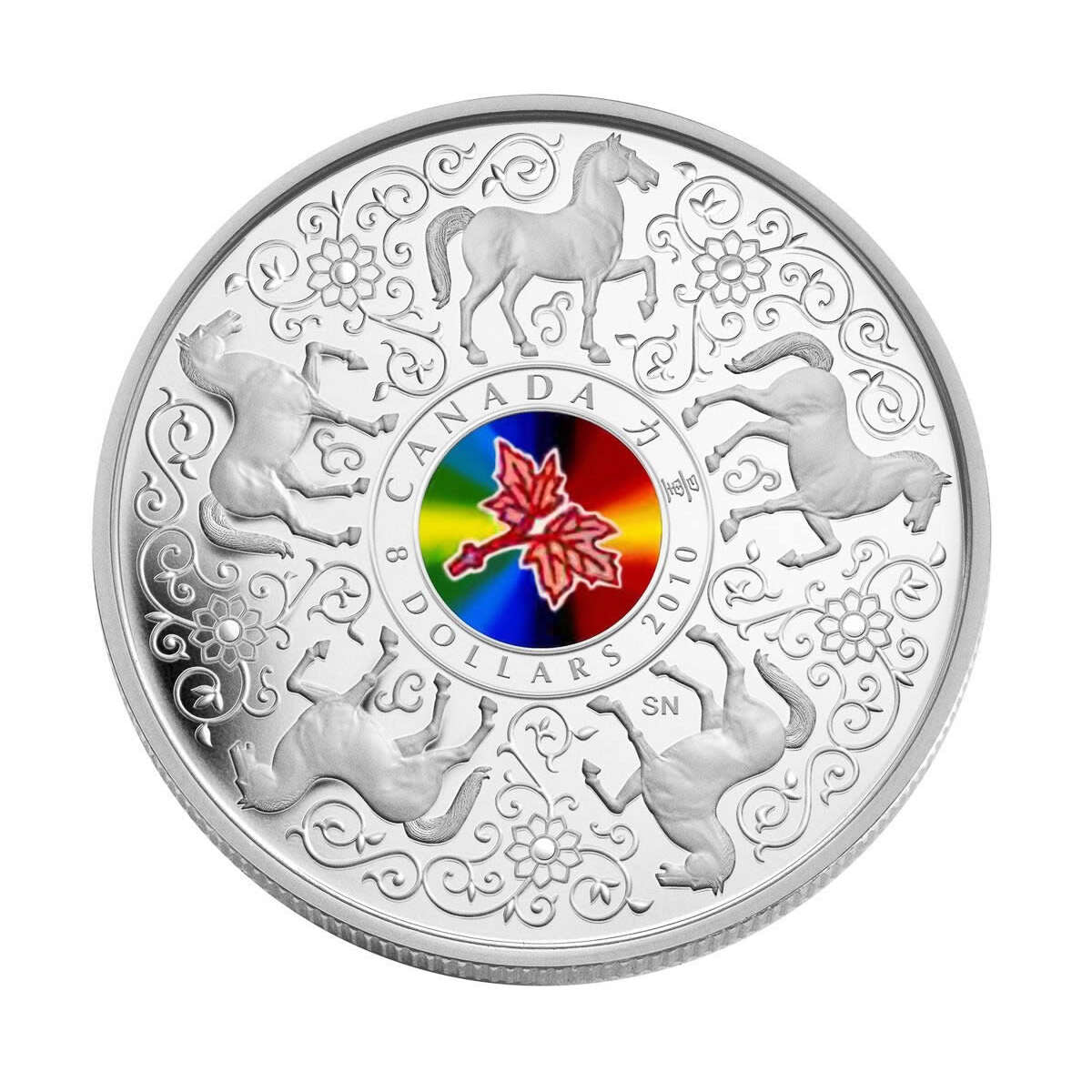 2010 $8 Maple of Strength - Sterling Silver Coin