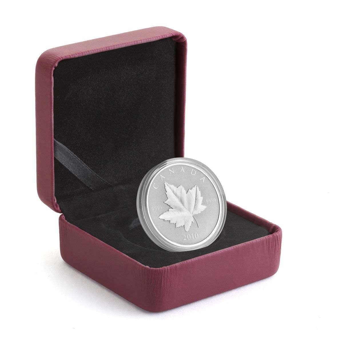 1 oz 2010 $5 Piedfort Maple Leaf - Pure Silver Coin