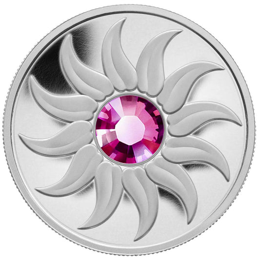 1/4 oz 2011 $3 Birthstone Collection: October (Tourmaline) - Pure Silver Coin