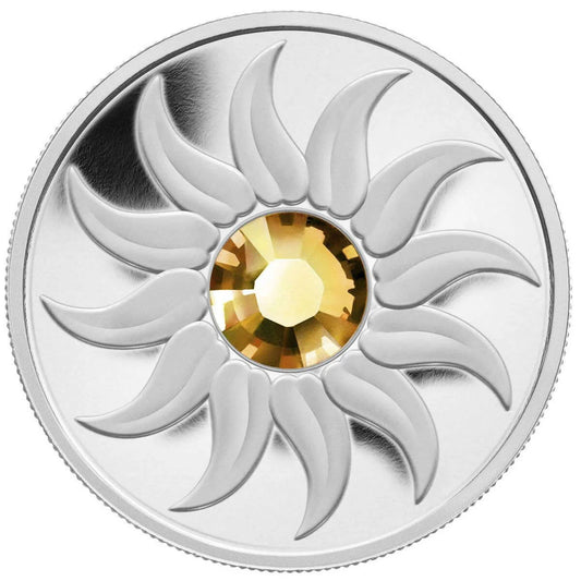 1/4 oz 2011 $3 Birthstone Collection: November (Topaz) - Pure Silver Coin