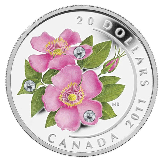 1 oz. Pure Silver Coin - Wild Rose (2011)