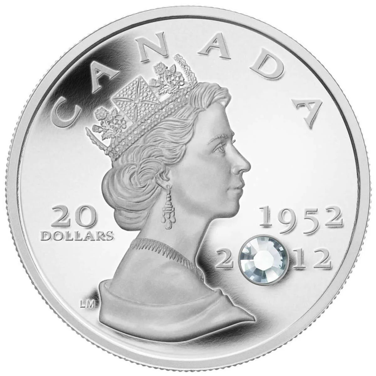 1 oz 2012 $20 The Queen's Diamond Jubilee - Pure Silver Coin