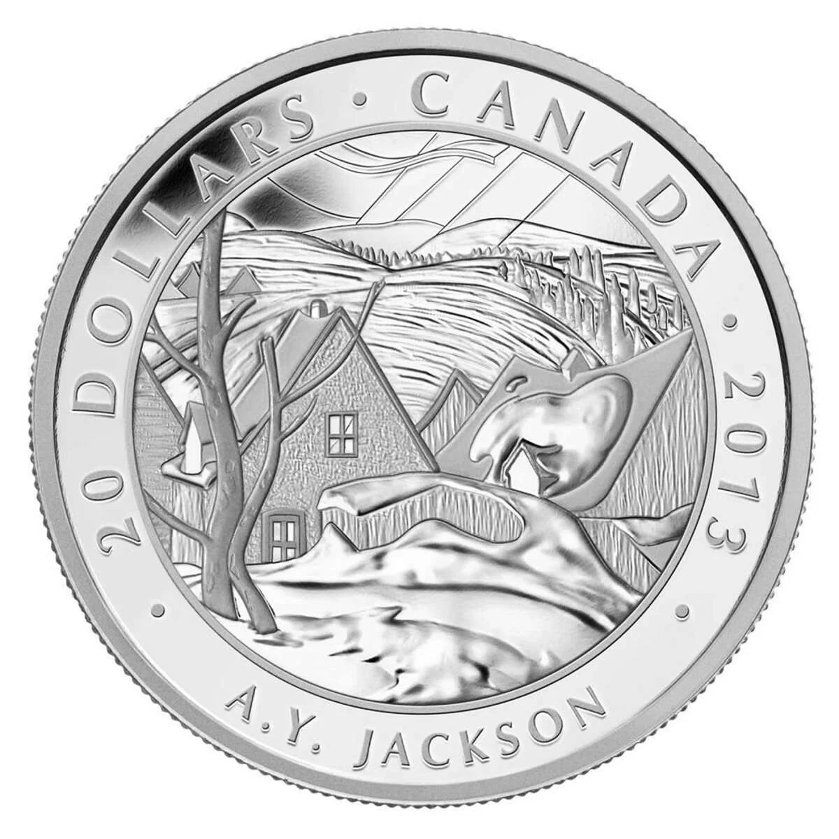 1 oz 2013 $20 Group of Seven: A.Y. Jackson, Saint-Tite-des-Caps- Pure Silver Coin