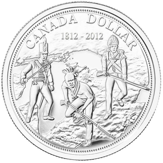 3/4 oz 2012 $1 The War of 1812, 200th Anniversary - Pure Silver Dollar