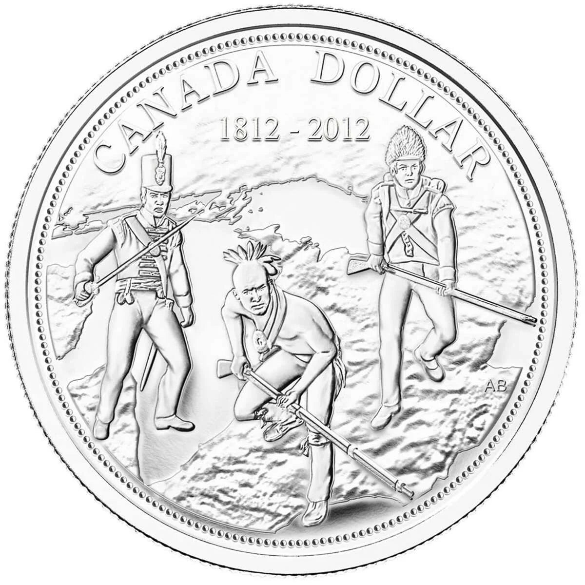 3/4 oz Brilliant Fine Silver Dollar - 200th anniversary of the War of 1812 (2012)