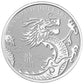 1/2 oz 2012 $10 Year of the Dragon - Pure Silver Coin