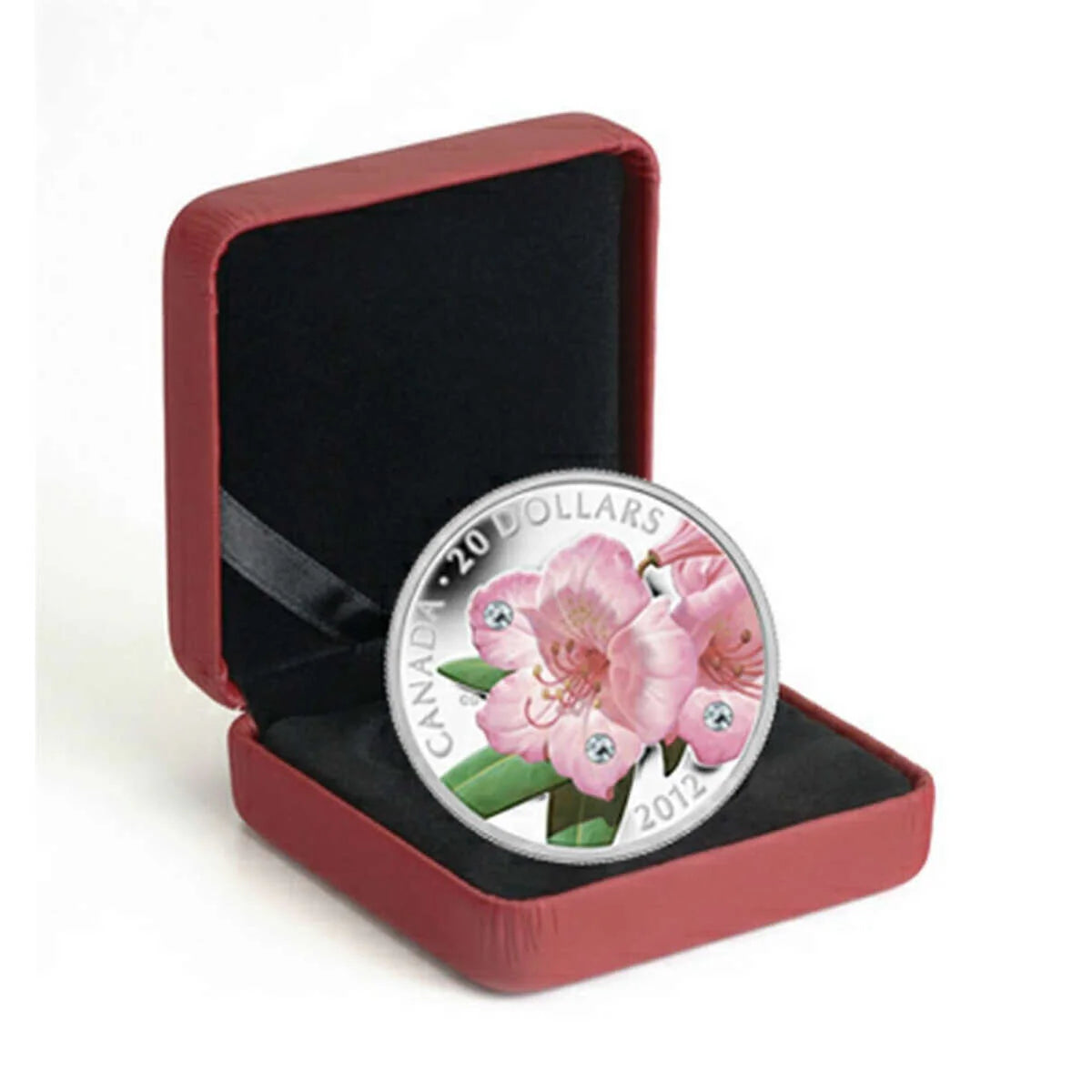 1 oz 2012 $20 Rhododendron - Pure Silver Coin