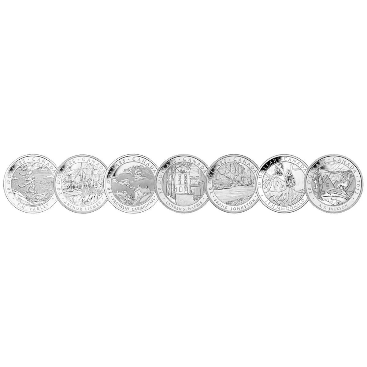 2012 $20 The Group of Seven Set - Pure Silver Coins