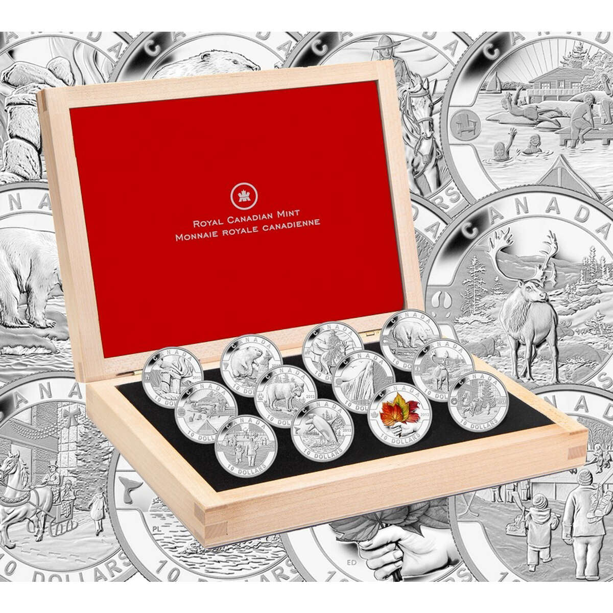 2013 $10 O Canada Series: Pure Silver Set with Display Case
