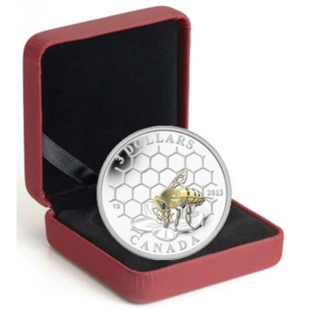 1/4 oz 2013 $3 Animal Architects: Bee & Hive - Pure Silver Coin