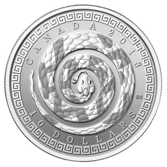 1/2 oz 2013 $10 Special Edition Year of the Snake - Pure Silver Coin